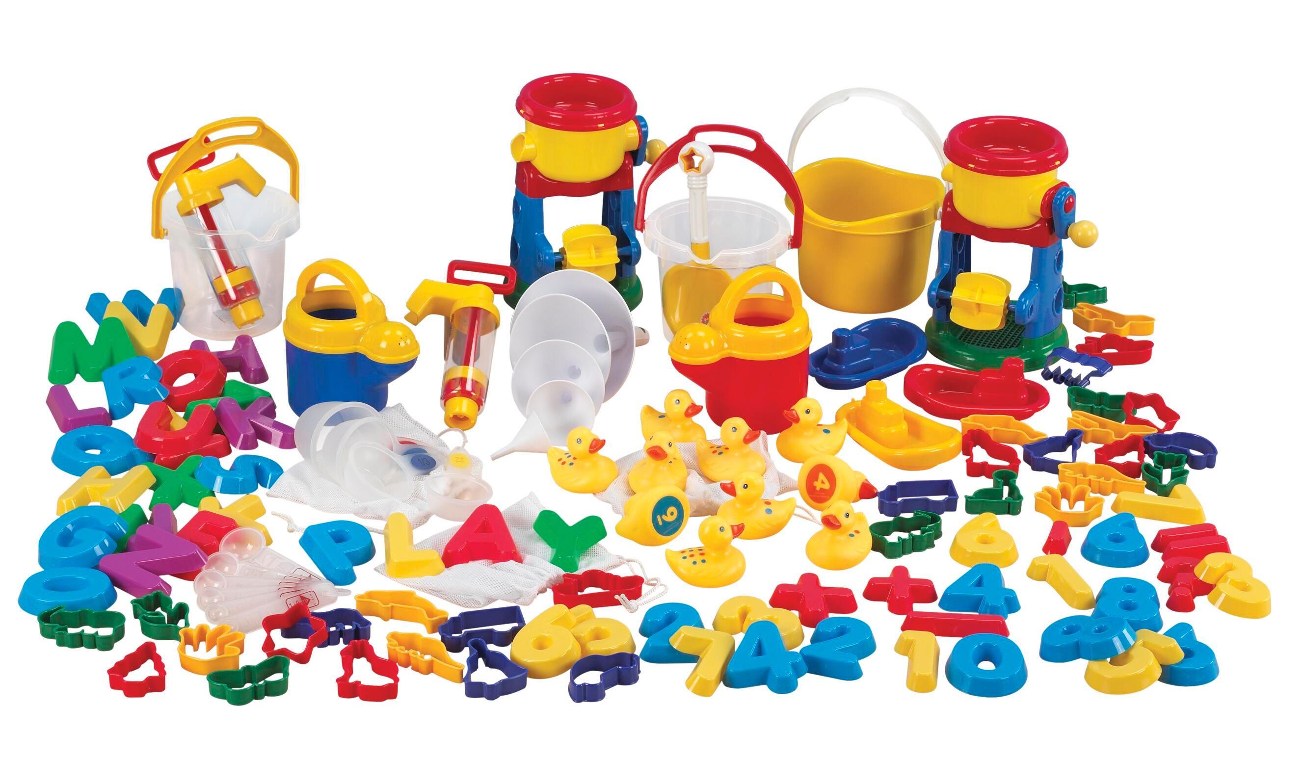 Childcraft Sand and Water Toys Play Package, Assorted Colors, 93 Pieces, Item Number 204103